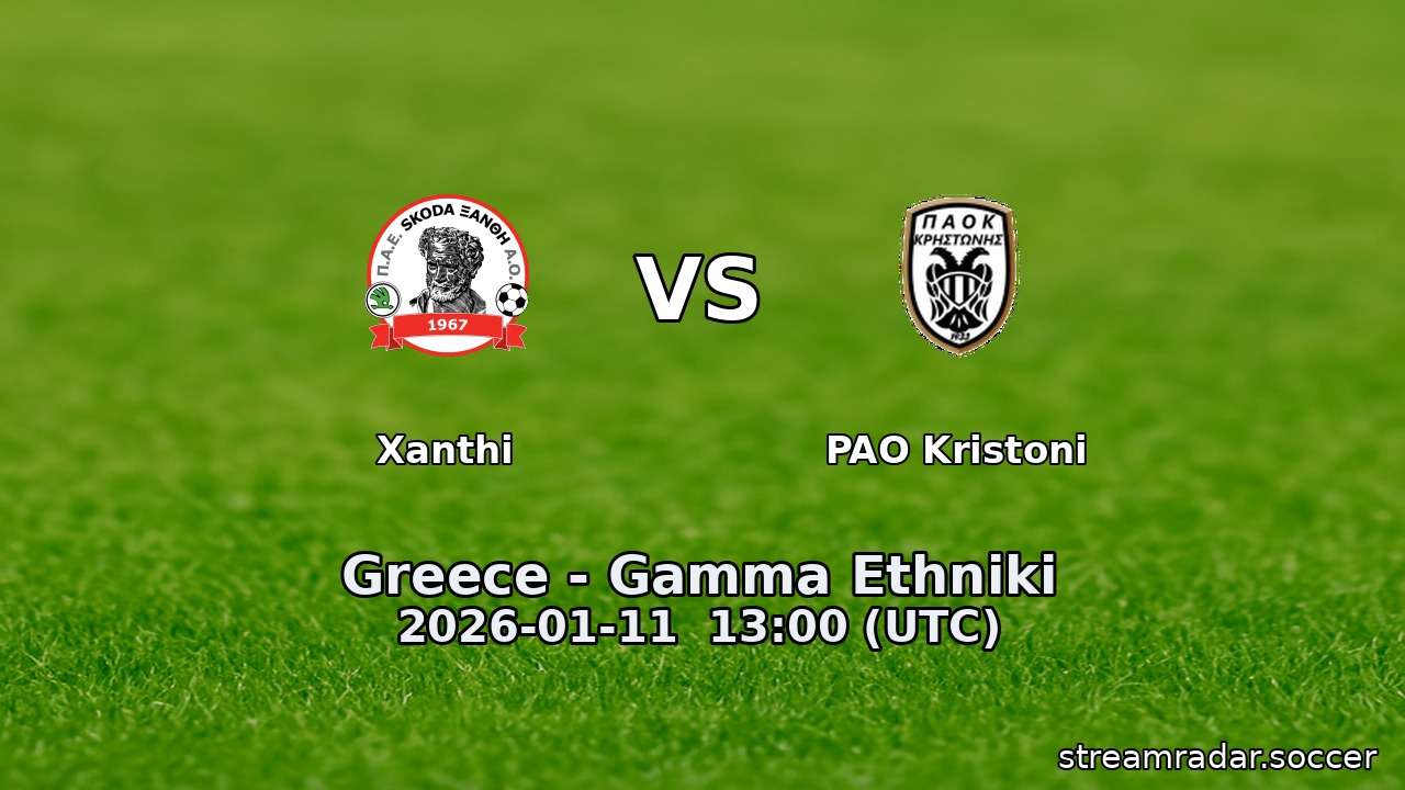 Xanthi vs PAO Kristoni