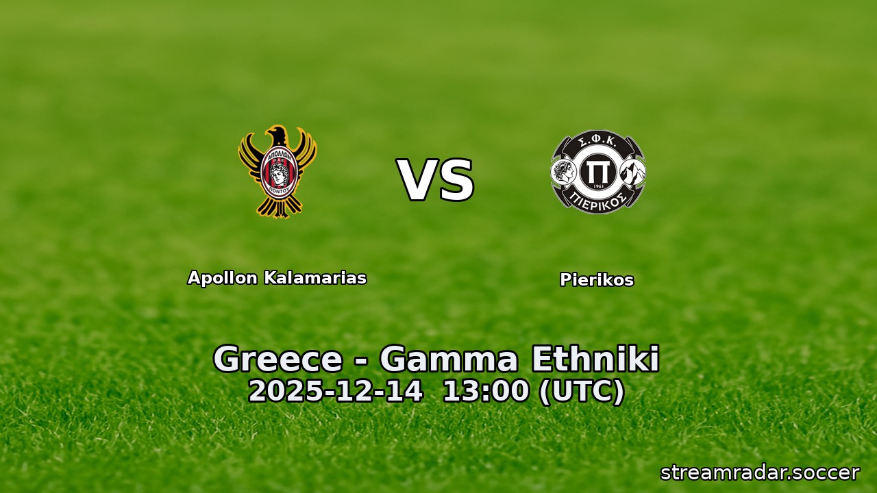 Apollon Kalamarias vs Pierikos