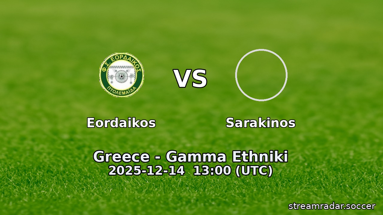 Eordaikos vs Sarakinos