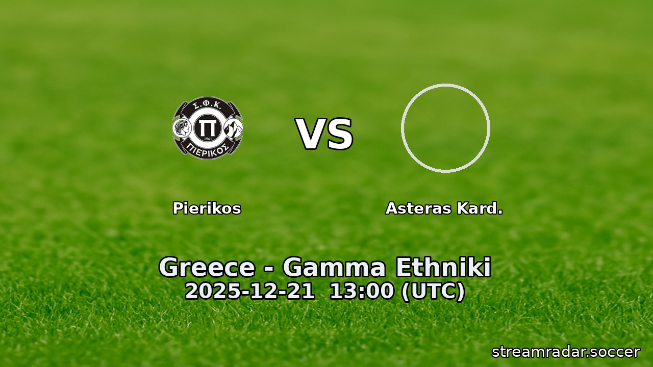 Pierikos vs Asteras Kard.