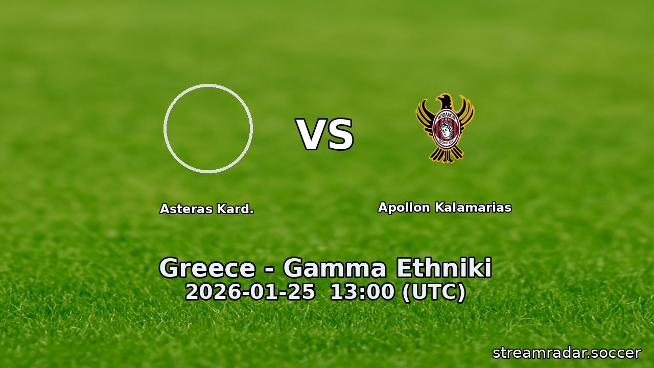 Asteras Kard. vs Apollon Kalamarias