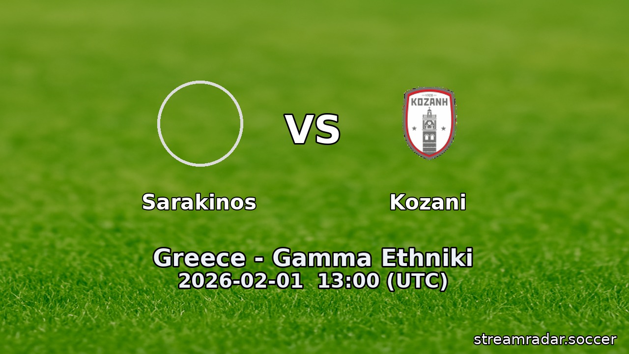 Sarakinos vs Kozani