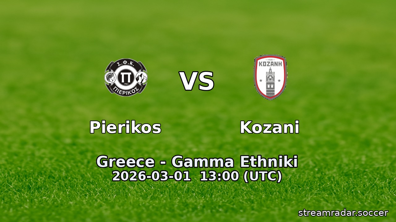 Pierikos vs Kozani