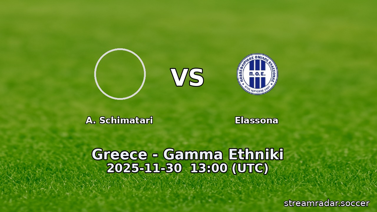 A. Schimatari vs Elassona