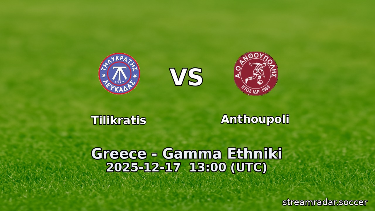 Tilikratis vs Anthoupoli
