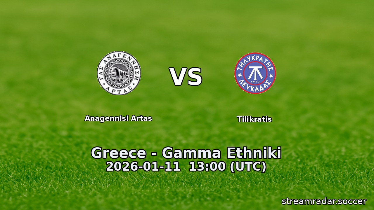 Anagennisi Artas vs Tilikratis