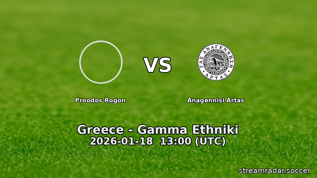 Proodos Rogon vs Anagennisi Artas
