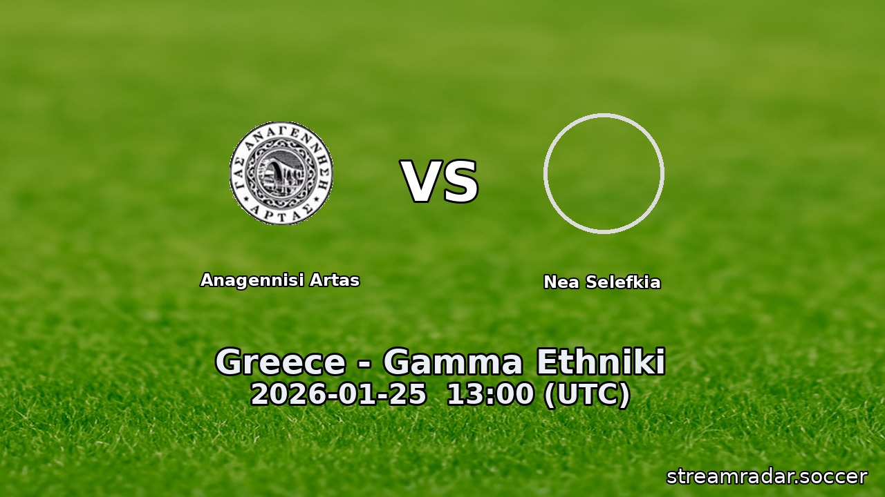 Anagennisi Artas vs Nea Selefkia