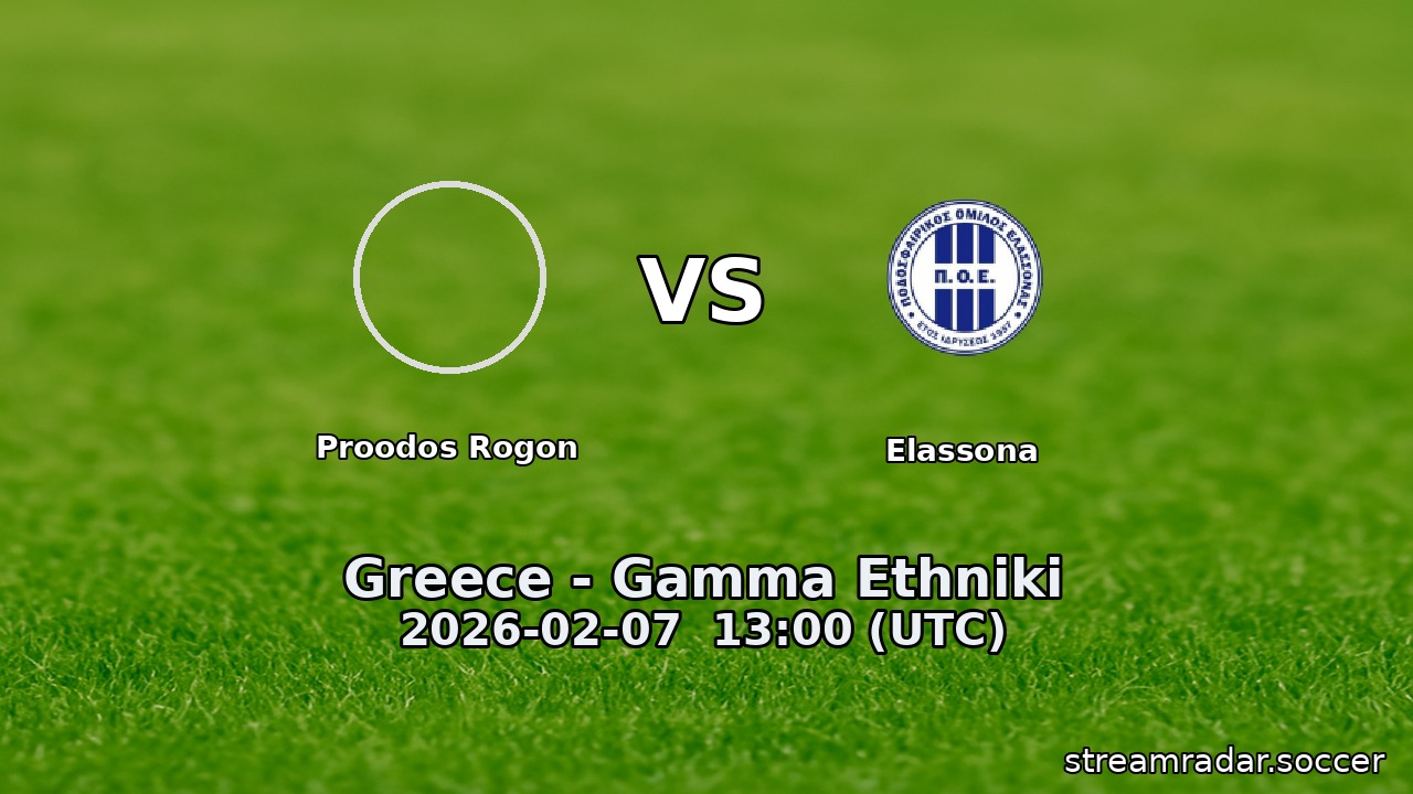 Proodos Rogon vs Elassona