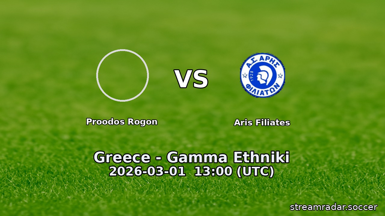Proodos Rogon vs Aris Filiates