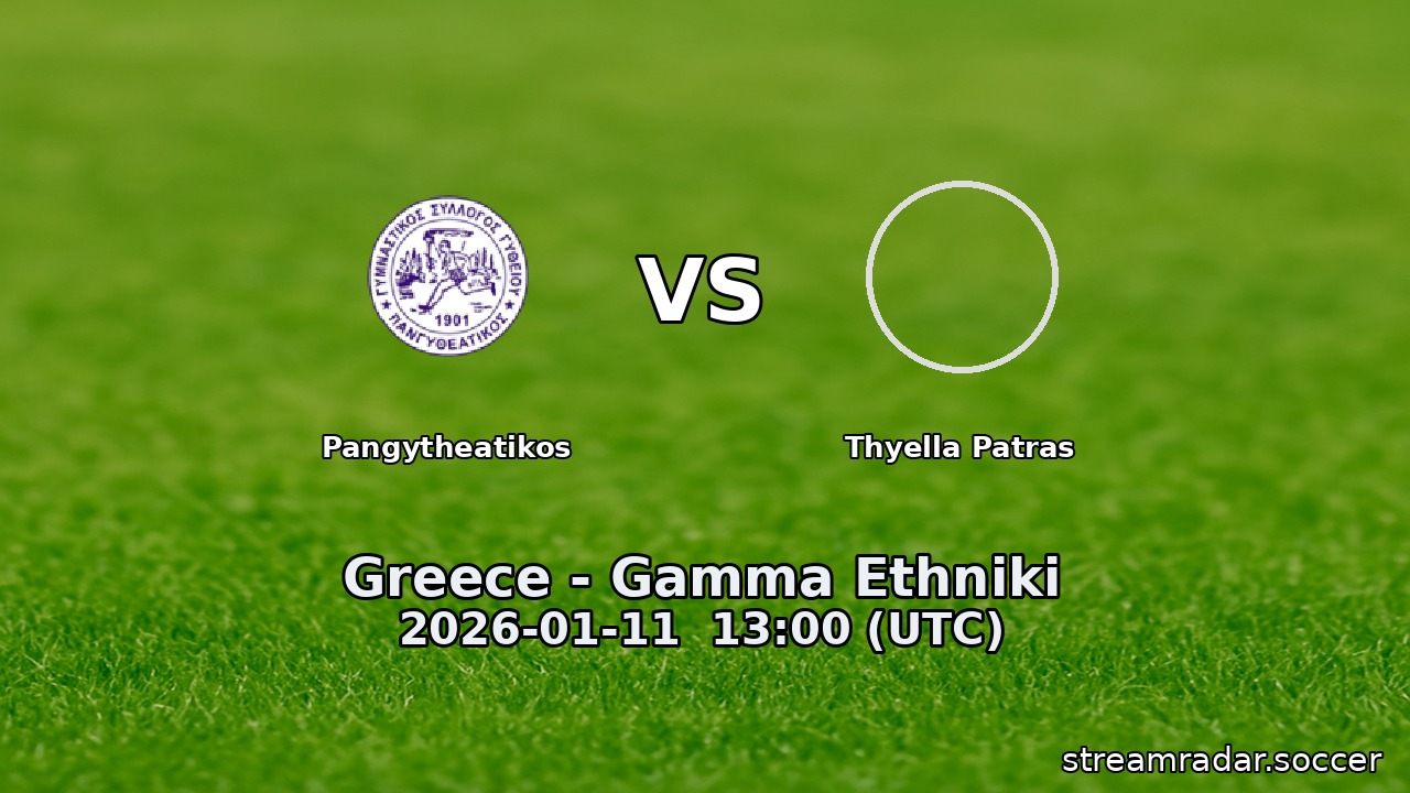 Pangytheatikos vs Thyella Patras