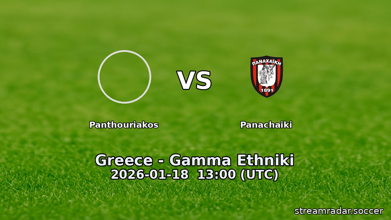 Panthouriakos vs Panachaiki