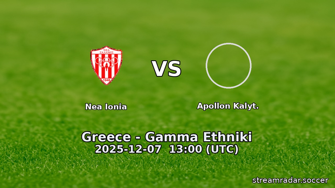 Nea Ionia vs Apollon Kalyt.
