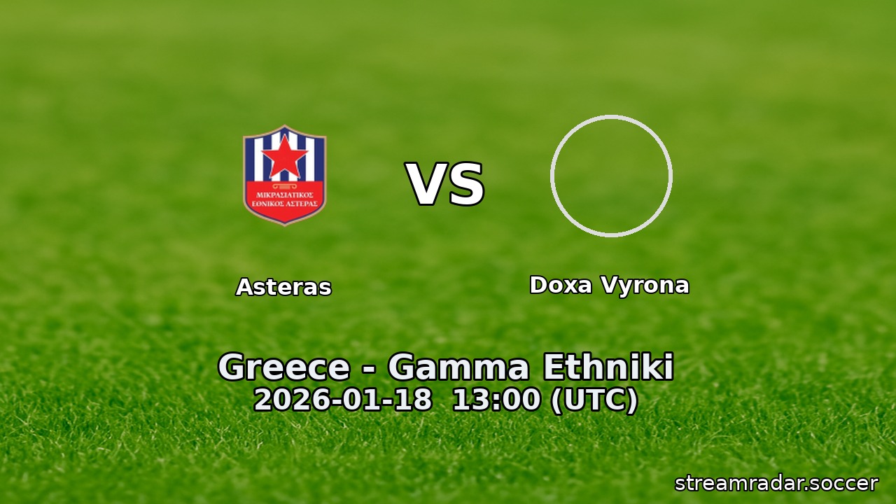 Asteras vs Doxa Vyrona