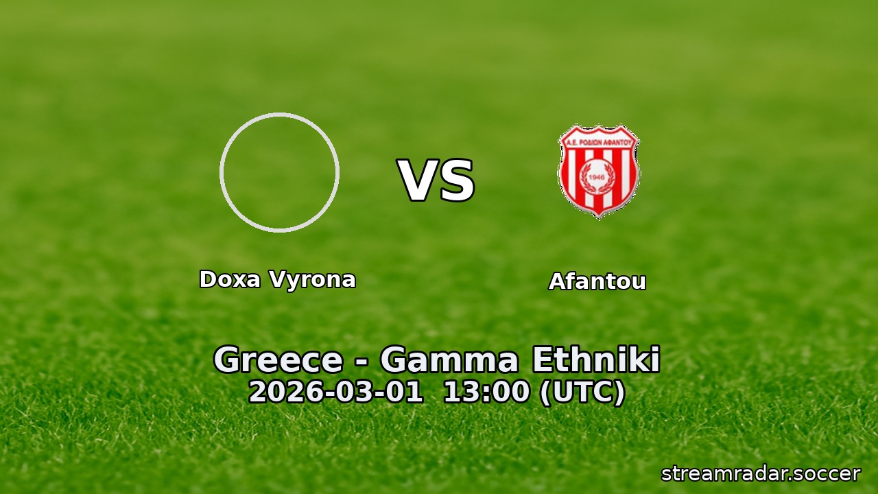 Doxa Vyrona vs Afantou