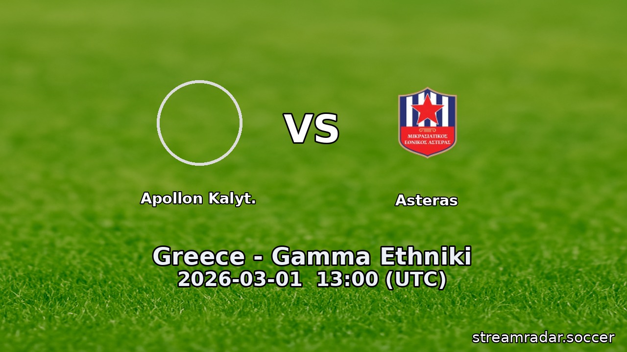 Apollon Kalyt. vs Asteras