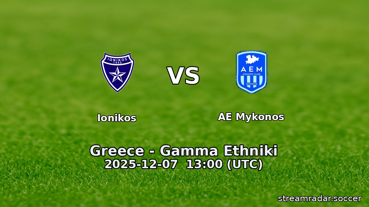 Ionikos vs AE Mykonos