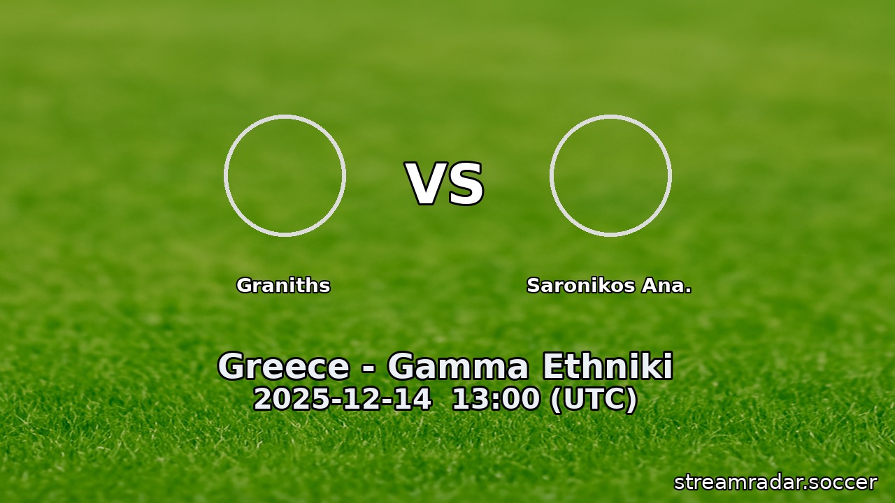 Graniths vs Saronikos Ana.