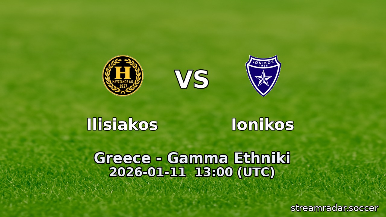 Ilisiakos vs Ionikos