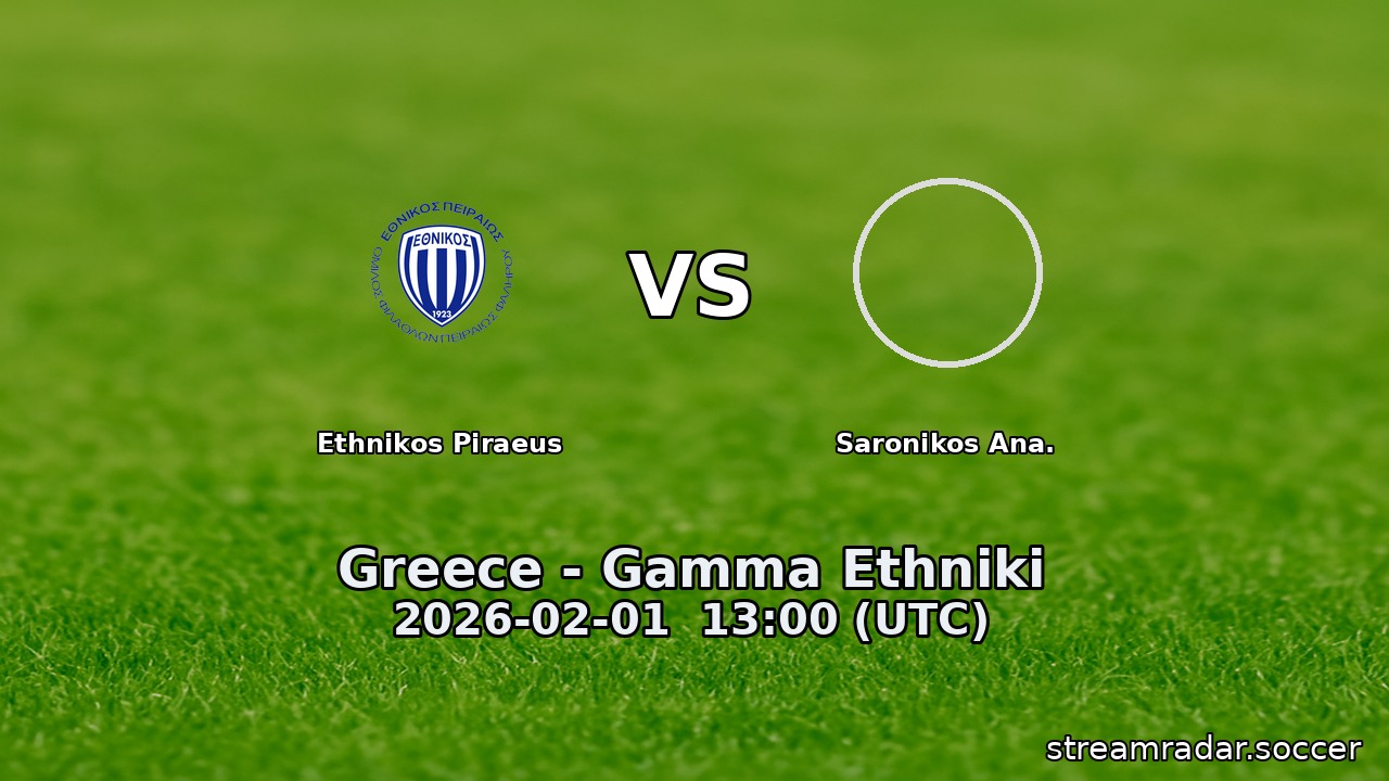 Ethnikos Piraeus vs Saronikos Ana.