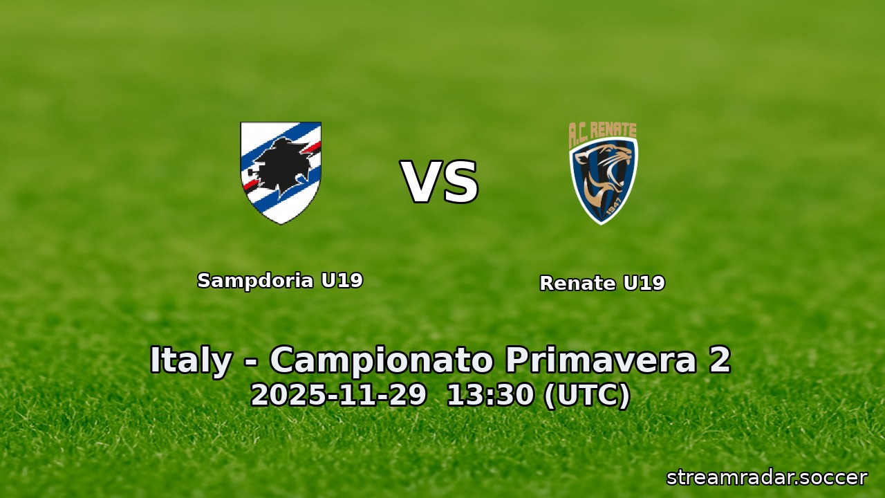 Sampdoria U19 vs Renate U19