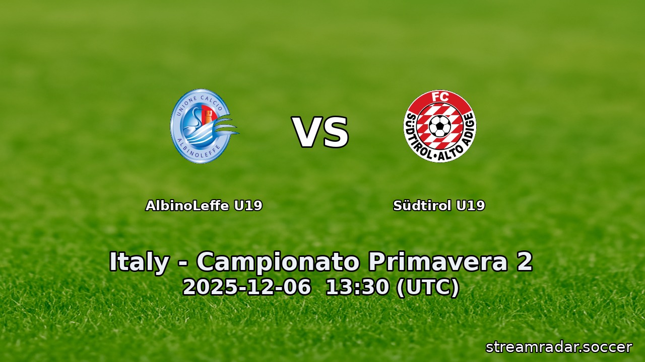 AlbinoLeffe U19 vs Südtirol U19