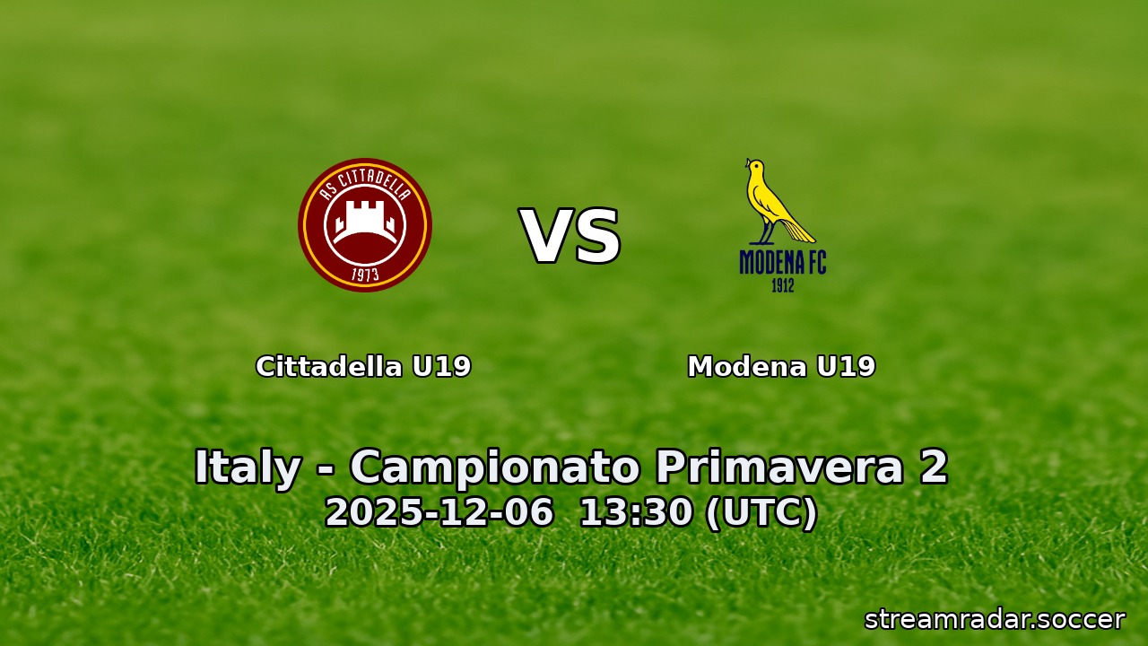 Cittadella U19 vs Modena U19