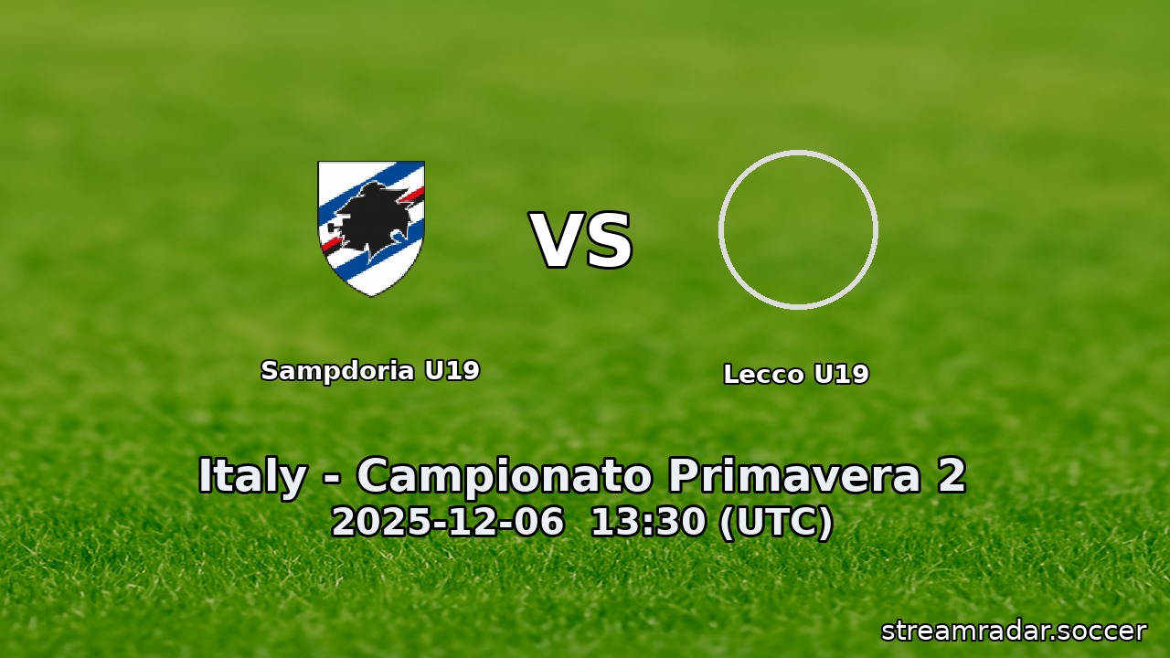 Sampdoria U19 vs Lecco U19