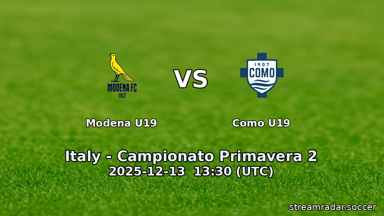 Modena U19 vs Como U19