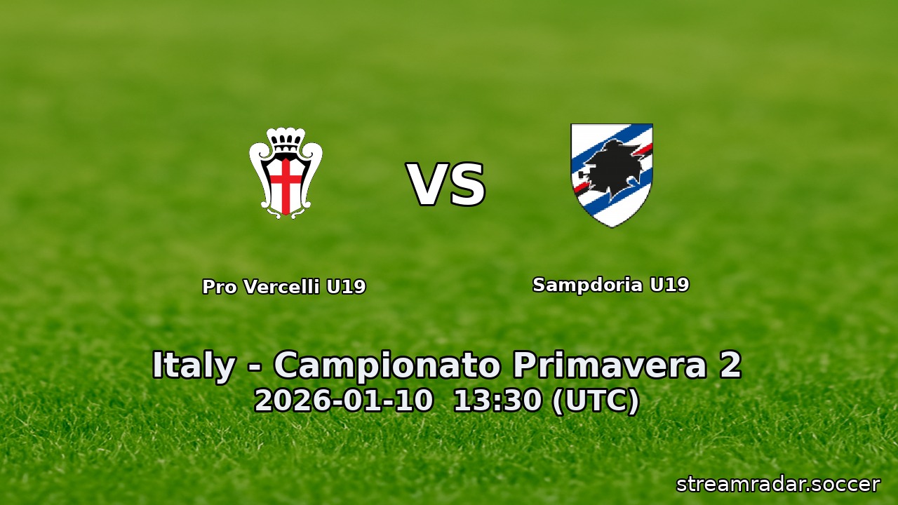 Pro Vercelli U19 vs Sampdoria U19