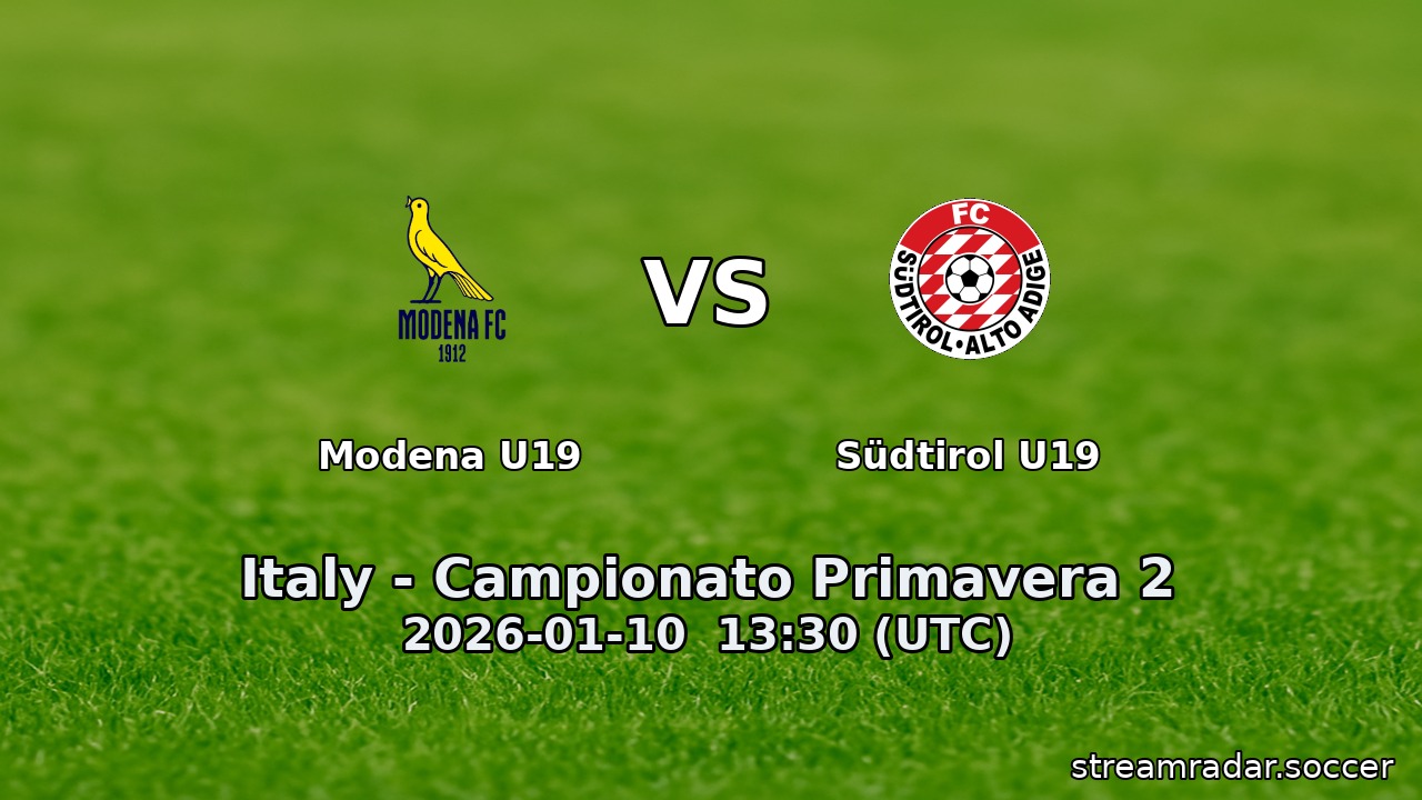 Modena U19 vs Südtirol U19