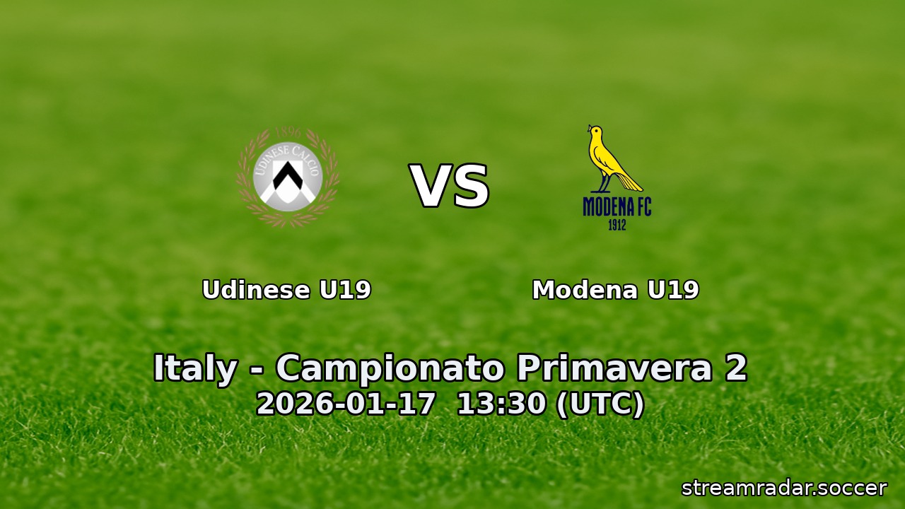 Udinese U19 vs Modena U19