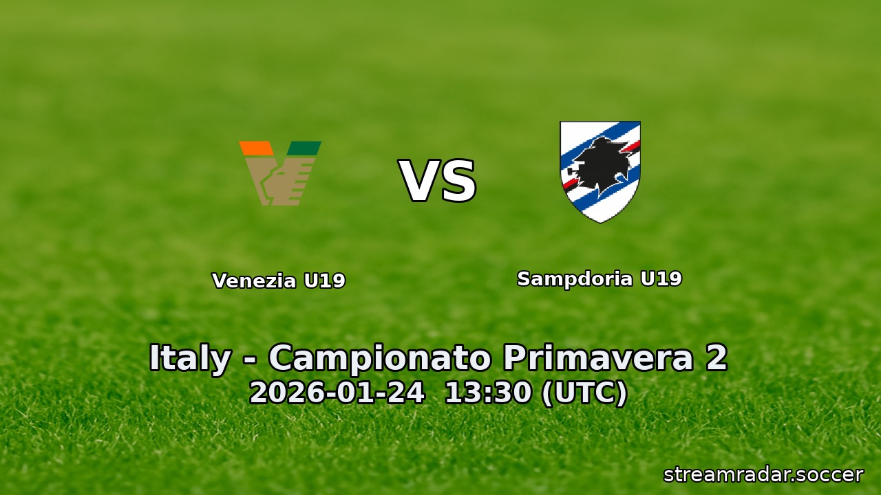 Venezia U19 vs Sampdoria U19