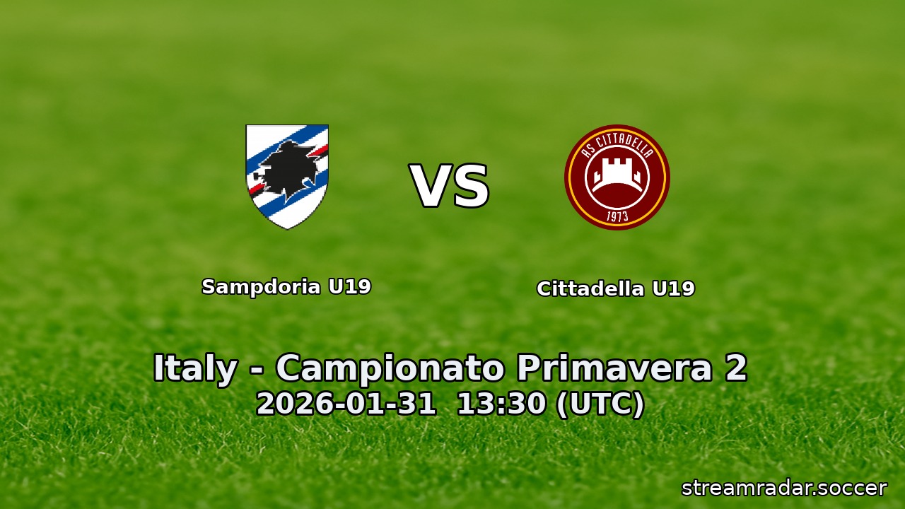 Sampdoria U19 vs Cittadella U19