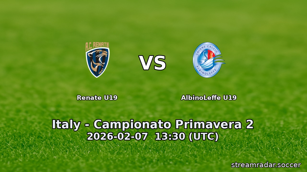 Renate U19 vs AlbinoLeffe U19