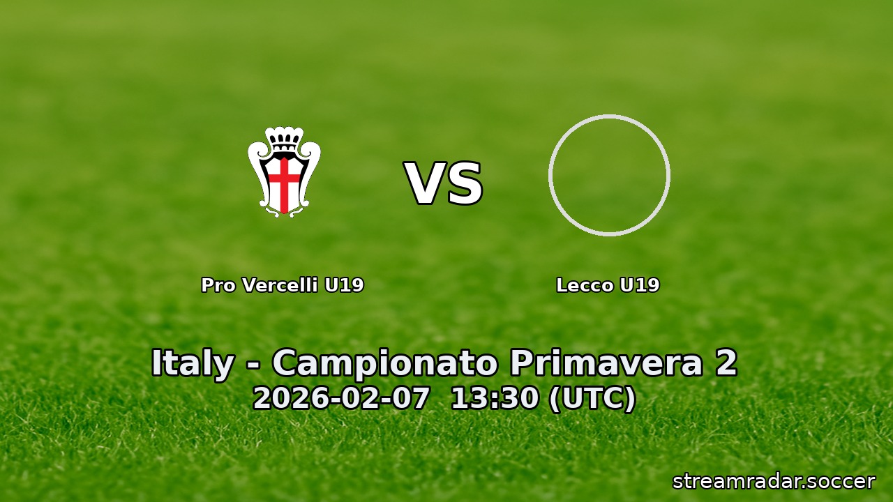 Pro Vercelli U19 vs Lecco U19