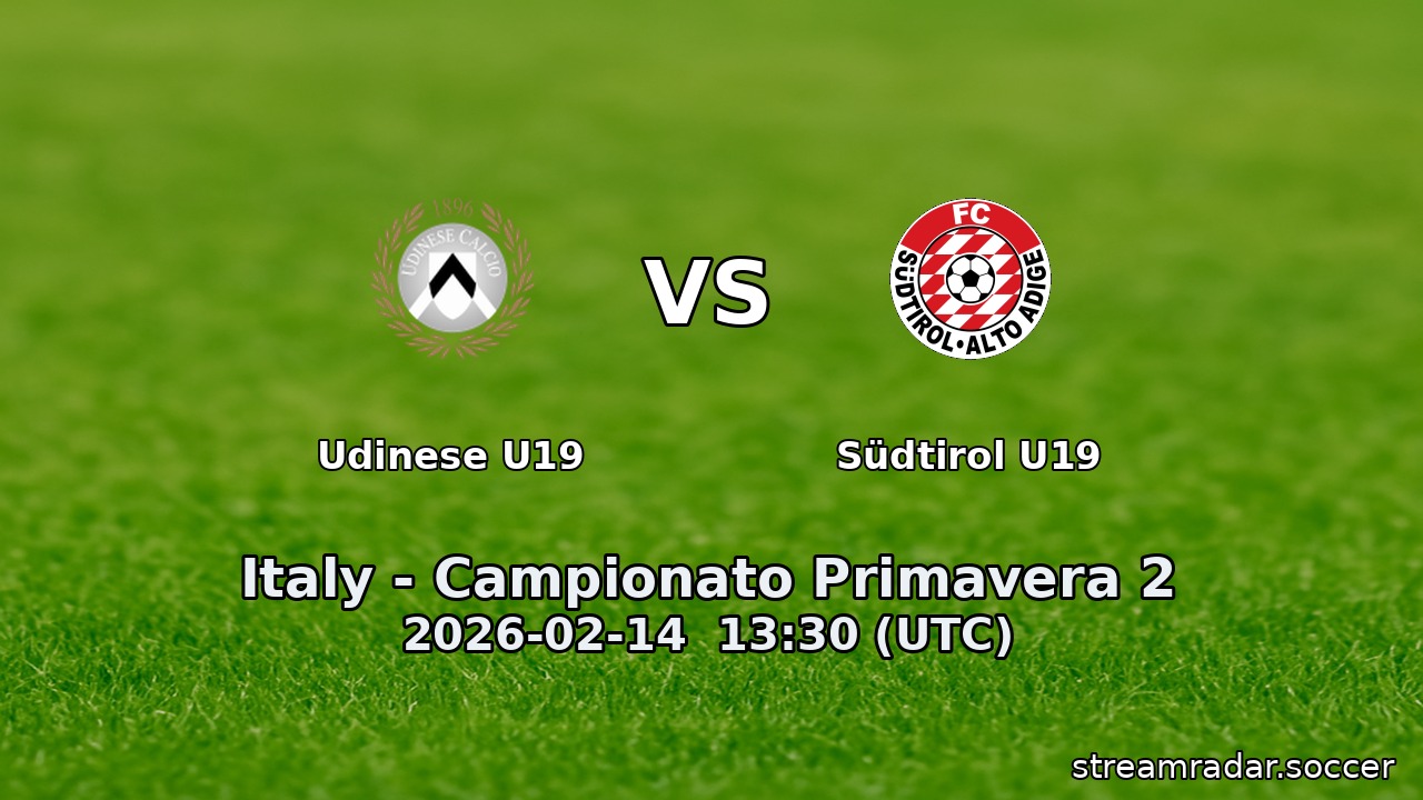 Udinese U19 vs Südtirol U19