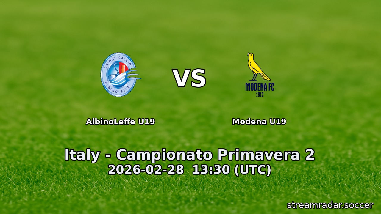 AlbinoLeffe U19 vs Modena U19