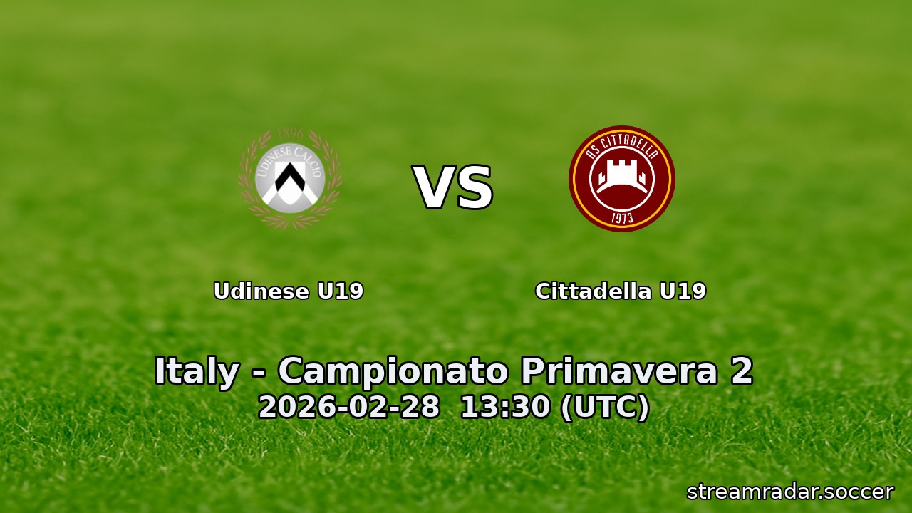 Udinese U19 vs Cittadella U19