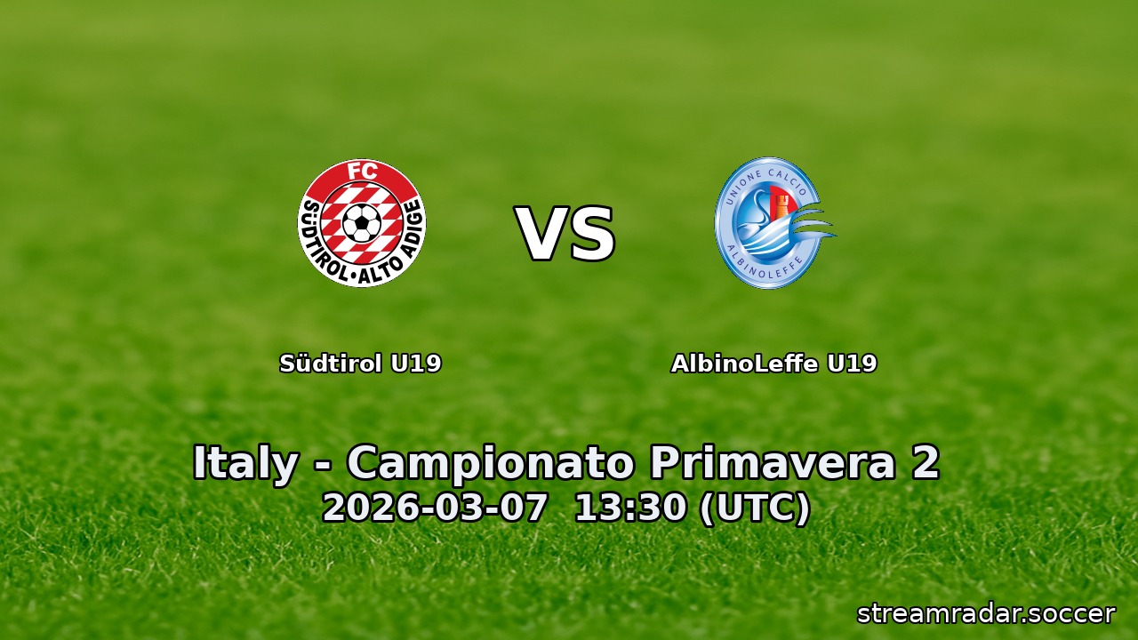 Südtirol U19 vs AlbinoLeffe U19
