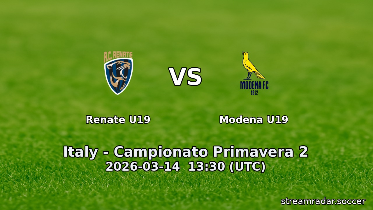 Renate U19 vs Modena U19