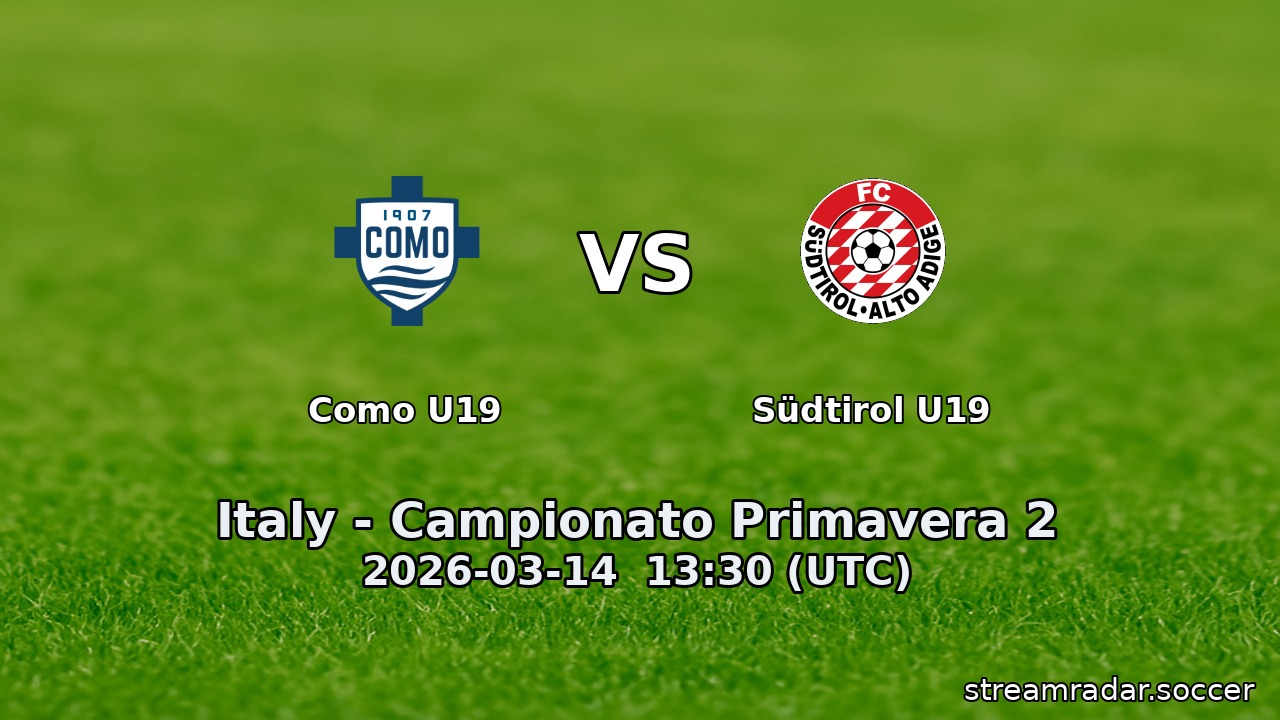 Como U19 vs Südtirol U19