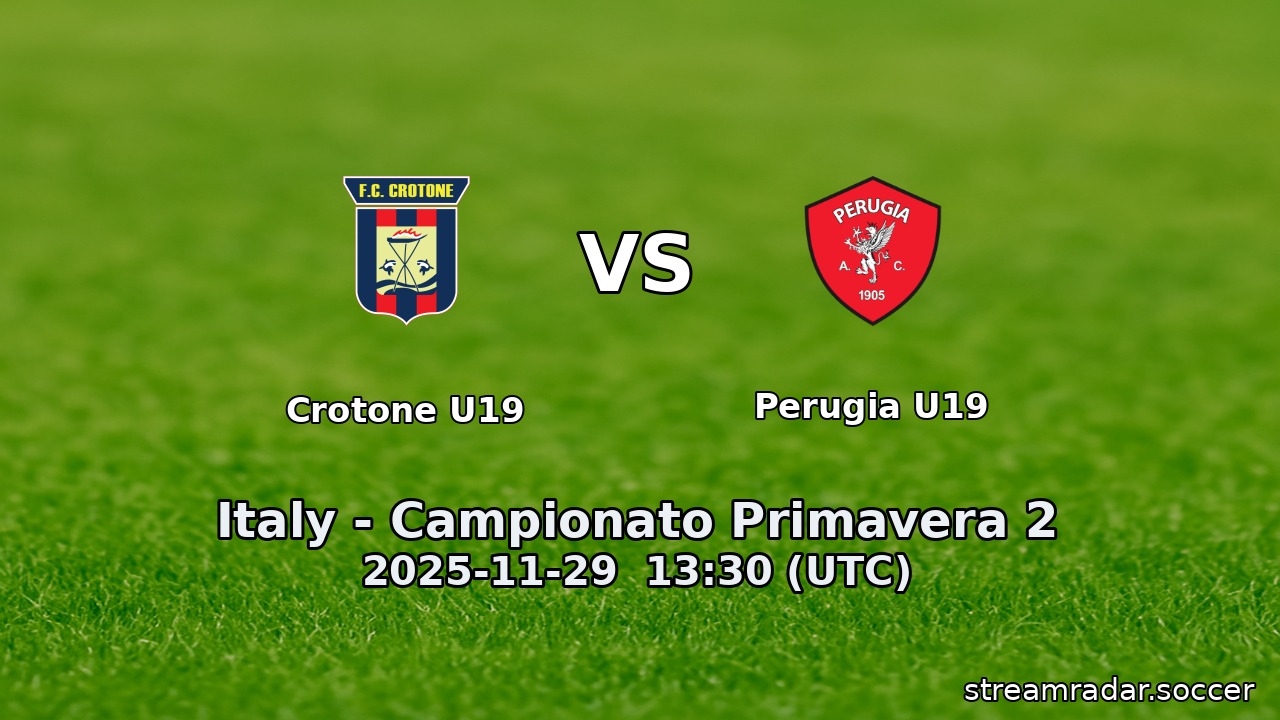 Crotone U19 vs Perugia U19