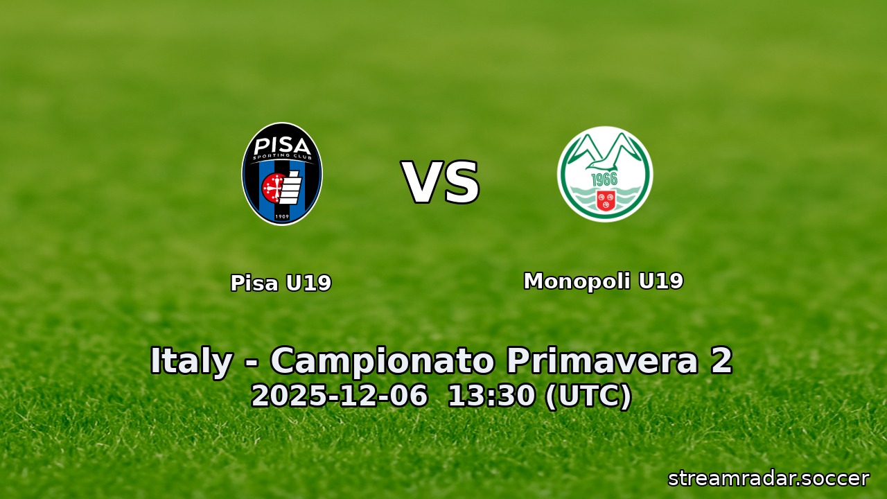 Pisa U19 vs Monopoli U19