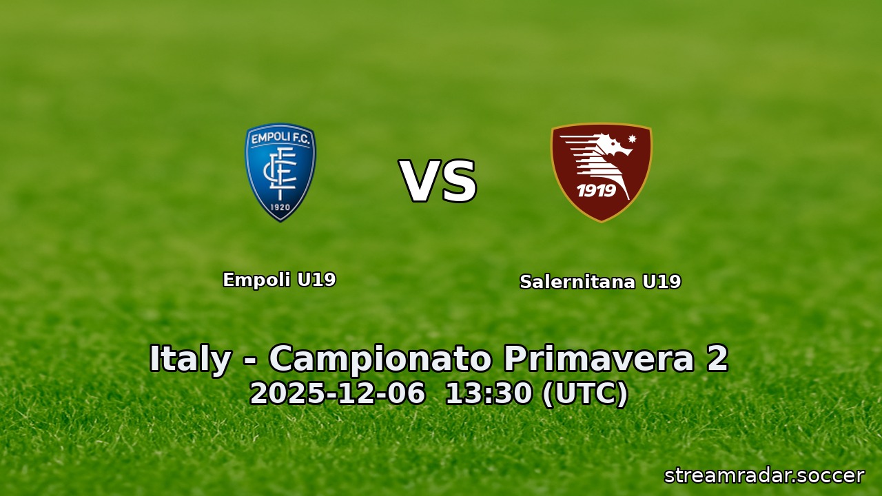 Empoli U19 vs Salernitana U19