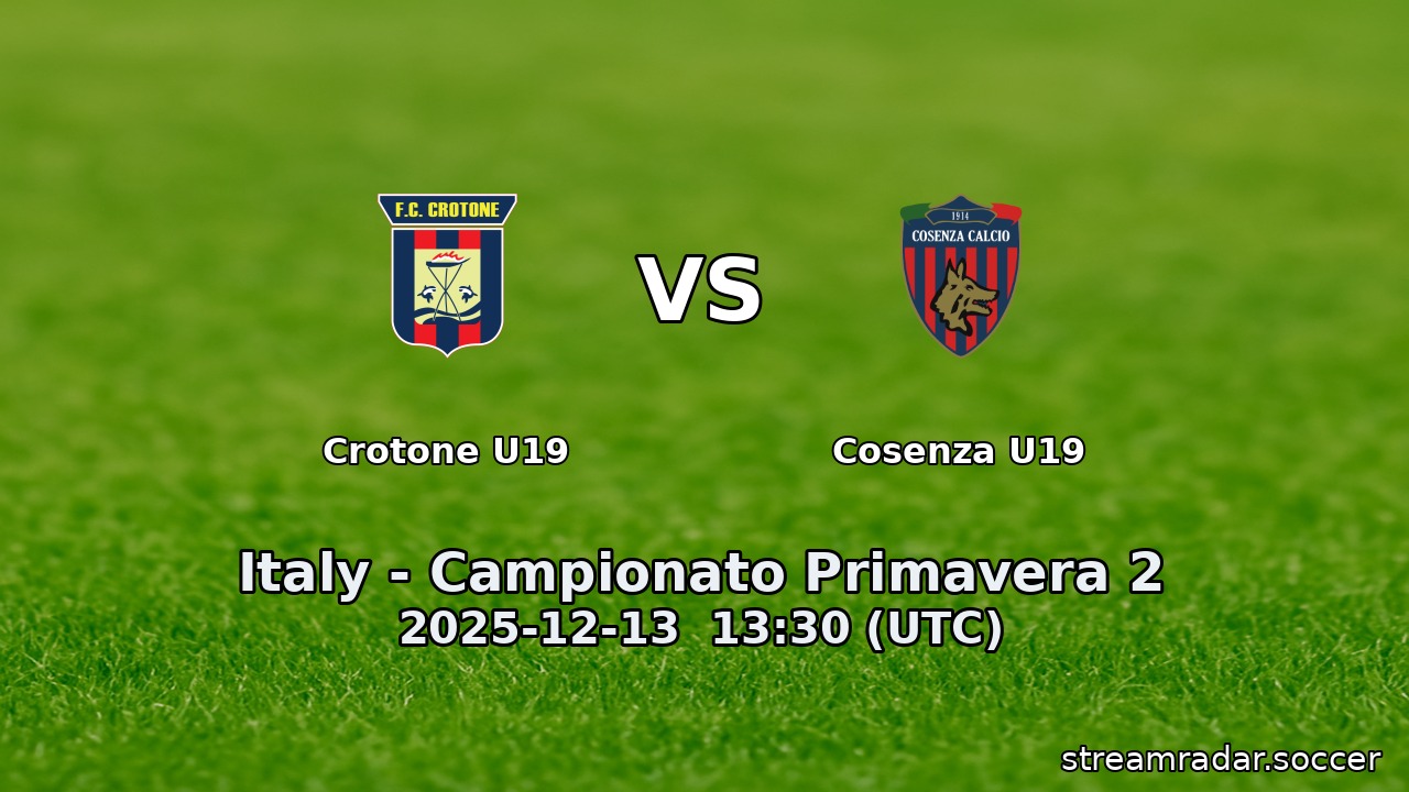 Crotone U19 vs Cosenza U19