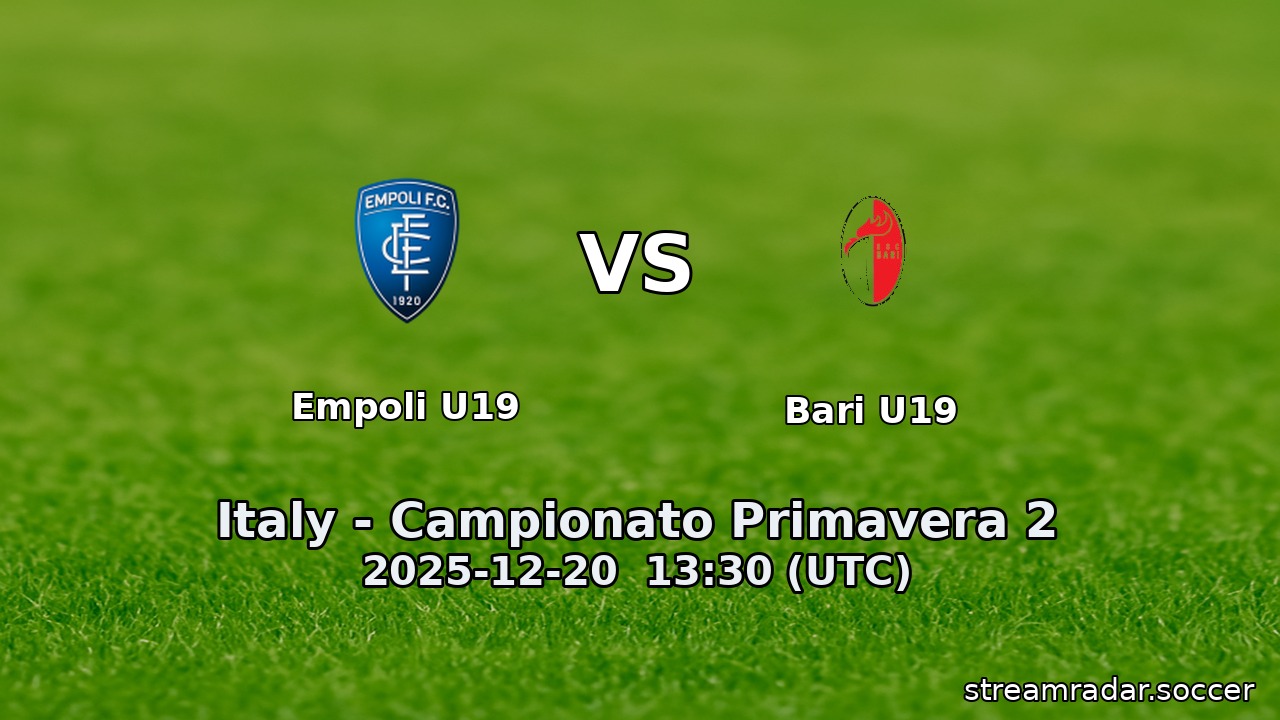 Empoli U19 vs Bari U19