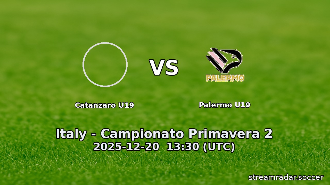 Catanzaro U19 vs Palermo U19