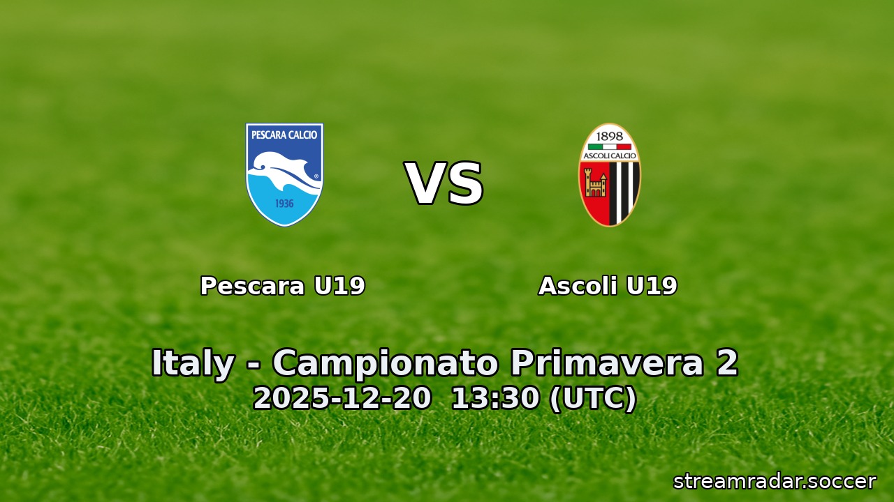 Pescara U19 vs Ascoli U19