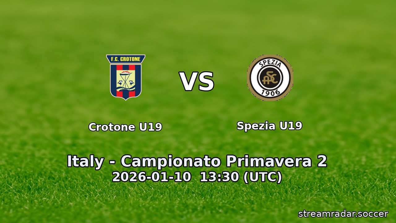 Crotone U19 vs Spezia U19